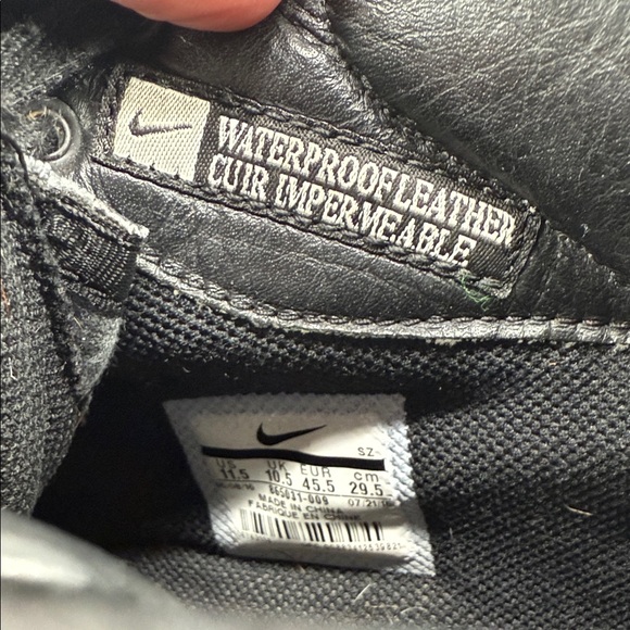 Nike Shoes Mens 11.5 Air Max Goadome ACG Black Leather 6" Waterproof Boots Lace - Picture 16 of 16